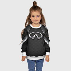 Свитшот детский ИНФИНИТИ ТЕХНОЛОГИЧНЫЙ ПАТТЕРН, цвет: 3D-белый — фото 2
