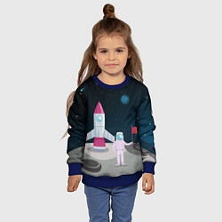 Свитшот детский Астронавт покоряет космос, цвет: 3D-синий — фото 2