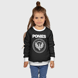 Свитшот детский Pony x Ramones, цвет: 3D-белый — фото 2