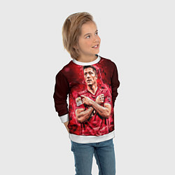 Свитшот детский Левандовски Lewandowski 9, цвет: 3D-белый — фото 2