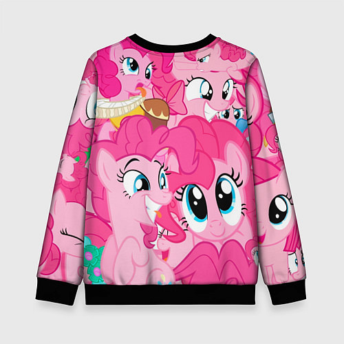 Детский свитшот Pinkie Pie pattern / 3D-Черный – фото 2