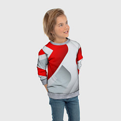 Свитшот детский 3D SPORT STYLE RED WHITE, цвет: 3D-меланж — фото 2