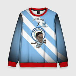 Свитшот детский Рахим Стерлинг МанСити, цвет: 3D-красный