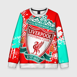 Свитшот детский LIVERPOOL ЛИВЕРПУЛЬ, цвет: 3D-белый