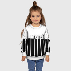 Свитшот детский Juventus Tee Black and White 202122, цвет: 3D-белый — фото 2