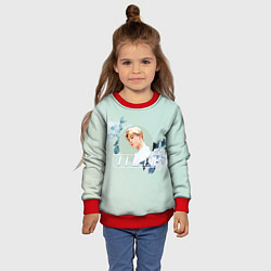 Свитшот детский Чимин в цветах, цвет: 3D-красный — фото 2