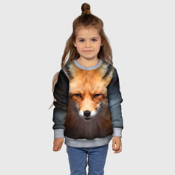 Свитшот детский Хитрая лисица, цвет: 3D-меланж — фото 2