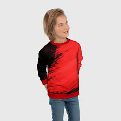 Свитшот детский ЧЕРНО-КРАСНЫЙ ГРАНЖ GRUNGE Z, цвет: 3D-красный — фото 2