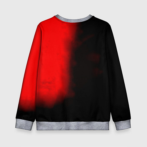 Детский свитшот Чёрный Аста красный туман / 3D-Меланж – фото 2