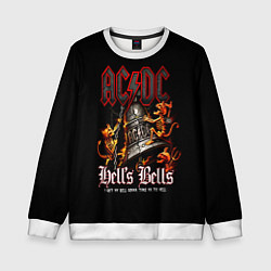 Свитшот детский ACDC Hells Bells, цвет: 3D-белый