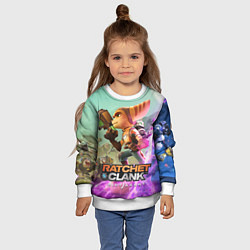 Свитшот детский Ratchet & Clank: Rift Apart, цвет: 3D-белый — фото 2