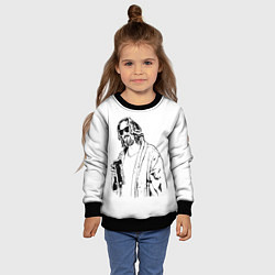 Свитшот детский Большой Лебовски Big Lebowski, цвет: 3D-черный — фото 2