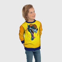 Свитшот детский Волчара, цвет: 3D-синий — фото 2