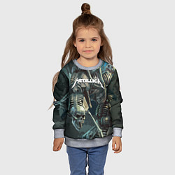 Свитшот детский Metallica Metal Skull, цвет: 3D-меланж — фото 2