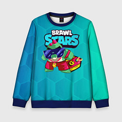 Свитшот детский Базз Buzz Brawl Stars, цвет: 3D-синий
