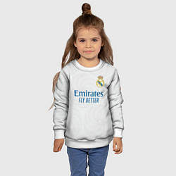 Свитшот детский Реал Мадрид форма 20212022, цвет: 3D-белый — фото 2