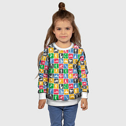 Свитшот детский СПОРТ, цвет: 3D-белый — фото 2