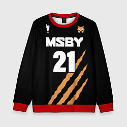 Свитшот детский 21 MSBY BLACK JACKALS, цвет: 3D-красный