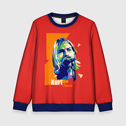 Свитшот детский Kurt Cobain, цвет: 3D-синий