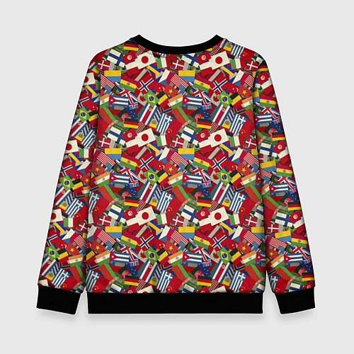 Детский свитшот Страны Мира / 3D-Черный – фото 2