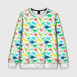 Свитшот детский DINOSAUR, цвет: 3D-белый