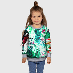 Свитшот детский Берюза Морской, цвет: 3D-меланж — фото 2