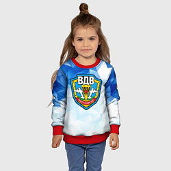 Свитшот детский День ВДВ, значок, цвет: 3D-красный — фото 2