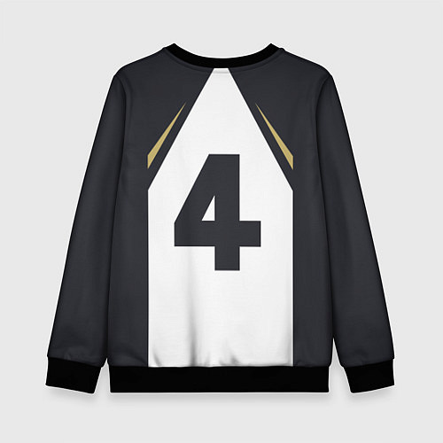Детский свитшот Бокуто 4 форма Фукуродани / 3D-Черный – фото 2
