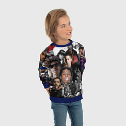 Свитшот детский Короли Рэпа KING RAP, цвет: 3D-синий — фото 2