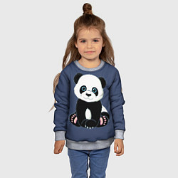 Свитшот детский Милая Панда Sweet Panda, цвет: 3D-меланж — фото 2