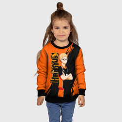 Свитшот детский Кей Цукишима Tsukishima Kei, цвет: 3D-черный — фото 2