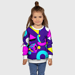 Свитшот детский Геометрические фигуры, цвет: 3D-белый — фото 2