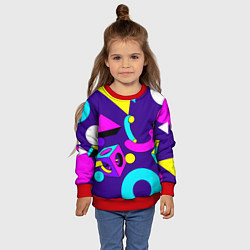 Свитшот детский Геометрические фигуры, цвет: 3D-красный — фото 2