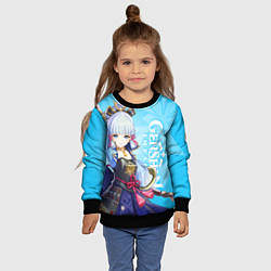 Свитшот детский Genshin Impact, Аяка, цвет: 3D-черный — фото 2