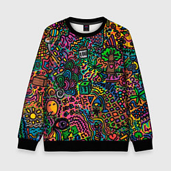Детский свитшот Кислотные узоры психоделика