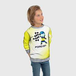 Свитшот детский Ford - Racing, цвет: 3D-меланж — фото 2