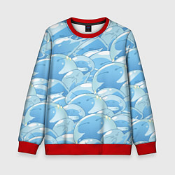 Свитшот детский О МОЕМ ПЕРЕРОЖДЕНИЕ В СЛИЗЬ, цвет: 3D-красный