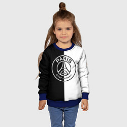 Свитшот детский ФК ПСЖ PSG BLACK & WHITE, цвет: 3D-синий — фото 2