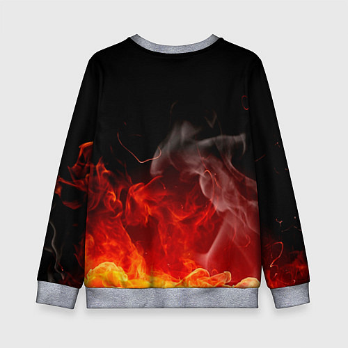 Детский свитшот Ария в огне / 3D-Меланж – фото 2
