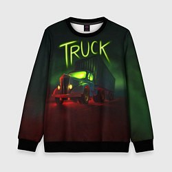 Свитшот детский Truck neon, цвет: 3D-черный