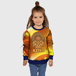 Свитшот детский Aztec Ацтеки, цвет: 3D-синий — фото 2