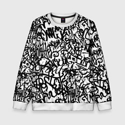 Детский свитшот Graffiti black on white