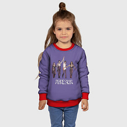 Свитшот детский Maneskin Zitti e buoni, цвет: 3D-красный — фото 2