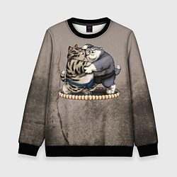 Свитшот детский Сумоисты, цвет: 3D-черный