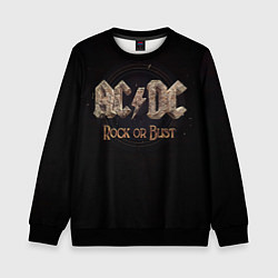 Свитшот детский ACDC Rock or Bust, цвет: 3D-черный