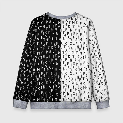 Детский свитшот Руны / 3D-Меланж – фото 2