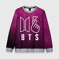 Свитшот детский BTS БТС K-Heart Z, цвет: 3D-меланж