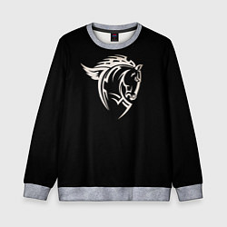 Свитшот детский Конь армейский, цвет: 3D-меланж