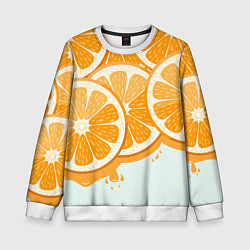 Свитшот детский АПЕЛЬСИН ORANGE, цвет: 3D-белый