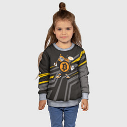 Свитшот детский BTC монета, цвет: 3D-меланж — фото 2